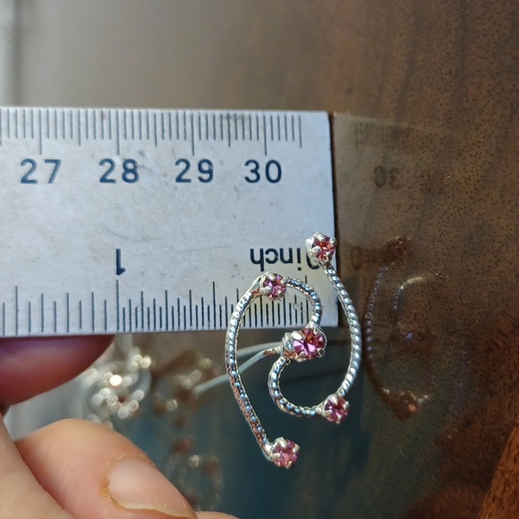 NEW! 6 Hair Pins Rope Design Pink Rhinestone wedding Headwear 5752 - Picture 6 of 6